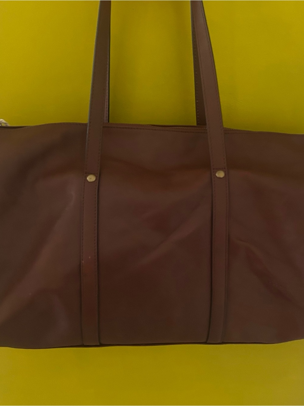 Classic Brown Leather Duffle Bag